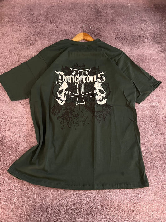 TEE DANGEROUS - MOSS GREEN